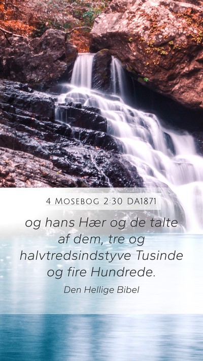 4 Mosebog 2:30 DA1871 Mobile Phone Wallpaper - og hans Hær og de talte af dem, tre og - Mobile Bible Verse Wallpaper