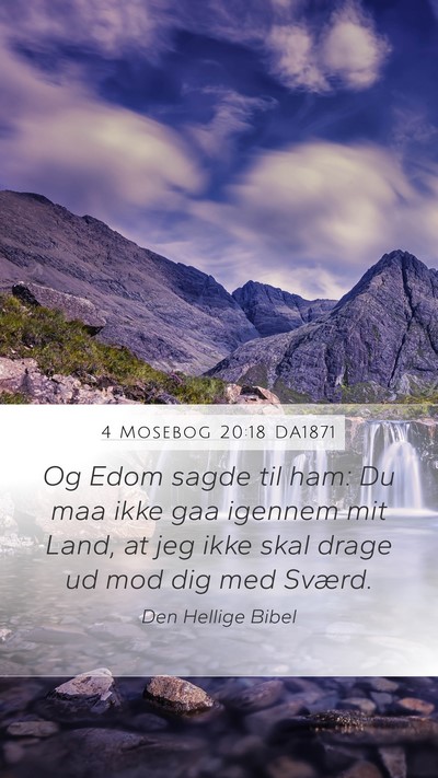 4 Mosebog 20:18 DA1871 Bible Verse Image
