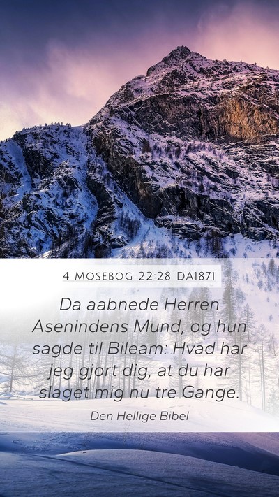 4 Mosebog 22:28 DA1871 Bible Verse Image