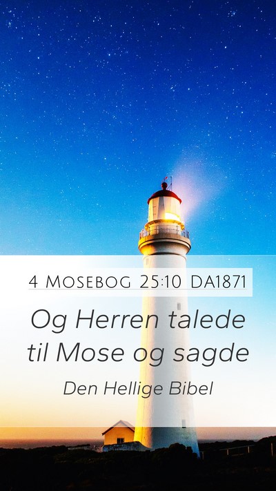 4 Mosebog 25:10 DA1871 Mobile Phone Wallpaper - Og Herren talede til Mose og - Mobile Bible Verse Wallpaper