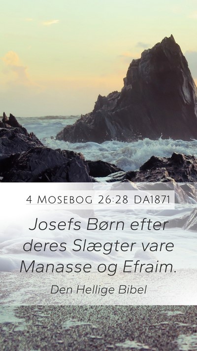 4 Mosebog 26:28 DA1871 Mobile Phone Wallpaper - Josefs Børn efter deres Slægter vare Manasse og - Mobile Bible Verse Wallpaper