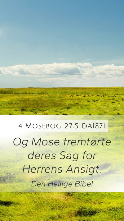 4 Mosebog 27:5 DA1871 Bible Verse Image