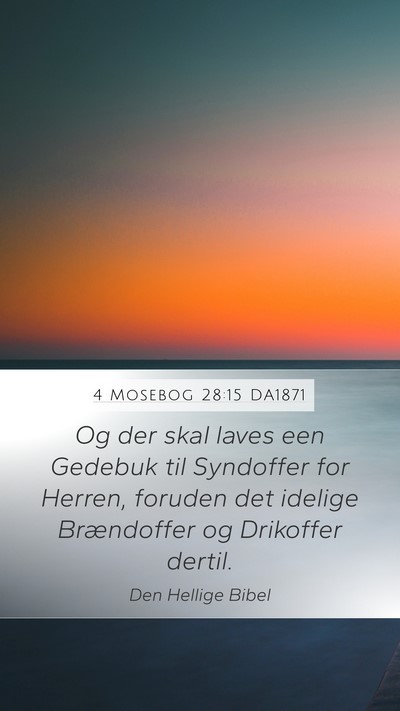 4 Mosebog 28:15 DA1871 Bible Verse Image