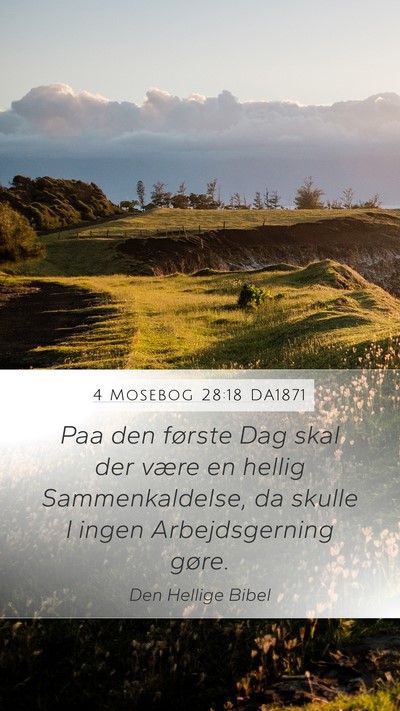 4 Mosebog 28:18 DA1871 Bible Verse Image