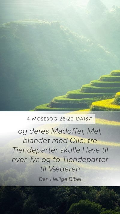 4 Mosebog 28:20 DA1871 Mobile Phone Wallpaper - og deres Madoffer, Mel, blandet med Olie; tre - Mobile Bible Verse Wallpaper