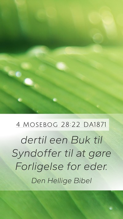 4 Mosebog 28:22 DA1871 Bible Verse Image