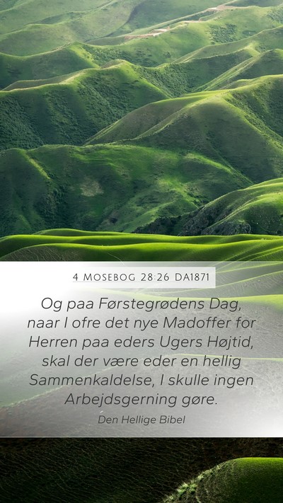 4 Mosebog 28:26 DA1871 Bible Verse Image