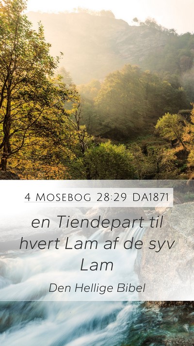 4 Mosebog 28:29 DA1871 Mobile Phone Wallpaper - en Tiendepart til hvert Lam af de syv - Mobile Bible Verse Wallpaper