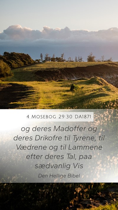 4 Mosebog 29:30 DA1871 Mobile Phone Wallpaper - og deres Madoffer og deres Drikofre til Tyrene, - Mobile Bible Verse Wallpaper