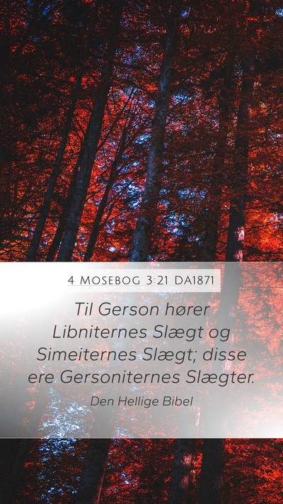 4 Mosebog 3:21 DA1871 Mobile Phone Wallpaper - Til Gerson hører Libniternes Slægt og - Mobile Bible Verse Wallpaper