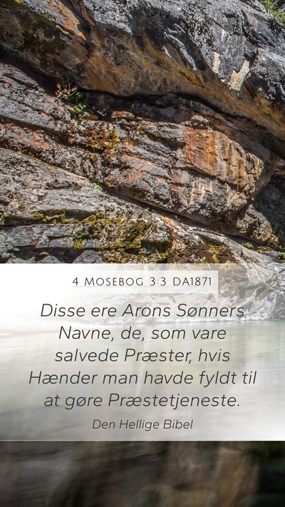 4 Mosebog 3:3 DA1871 Mobile Phone Wallpaper - Disse ere Arons Sønners Navne, de, som vare - Mobile Bible Verse Wallpaper