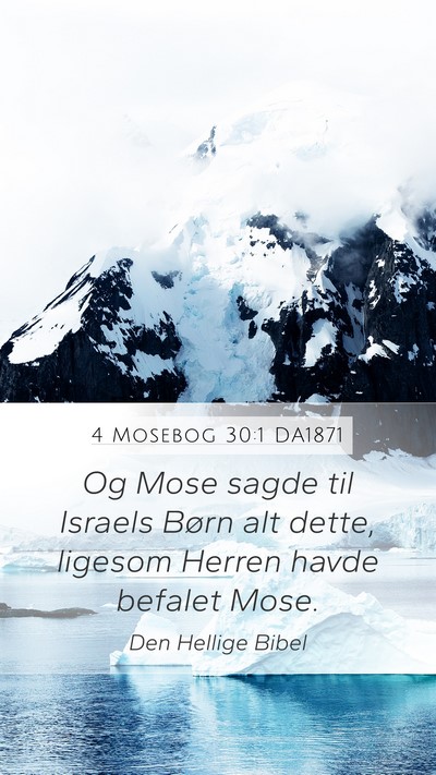 4 Mosebog 30:1 DA1871 Mobile Phone Wallpaper - Og Mose sagde til Israels Børn alt dette, - Mobile Bible Verse Wallpaper