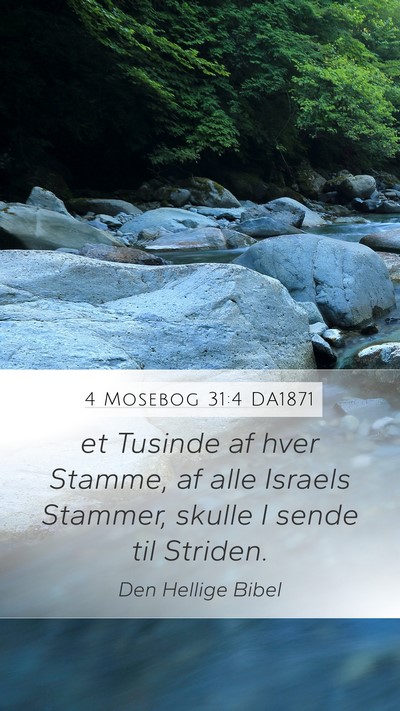 4 Mosebog 31:4 DA1871 Mobile Phone Wallpaper - et Tusinde af hver Stamme, af alle Israels - Mobile Bible Verse Wallpaper