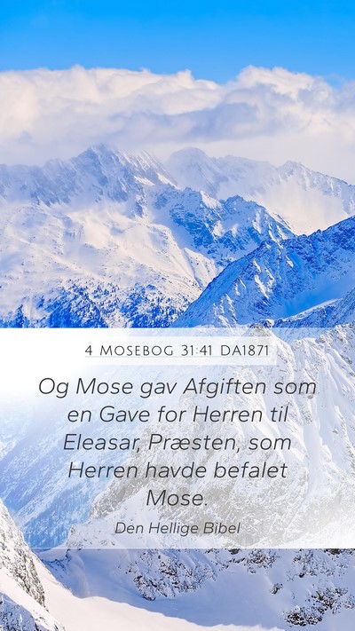 4 Mosebog 31:41 DA1871 Bible Verse Image
