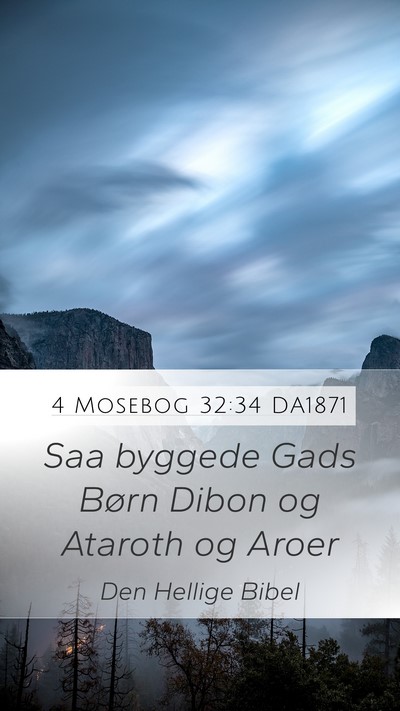 4 Mosebog 32:34 DA1871 Bible Verse Image