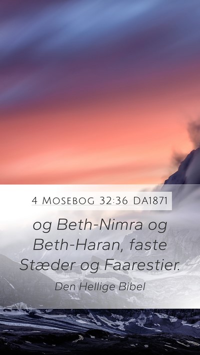 4 Mosebog 32:36 DA1871 Bible Verse Image