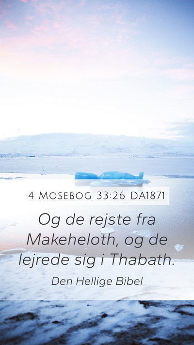 4 Mosebog 33:26 DA1871 Mobile Phone Wallpaper - Og de rejste fra Makeheloth, og de lejrede sig i - Mobile Bible Verse Wallpaper