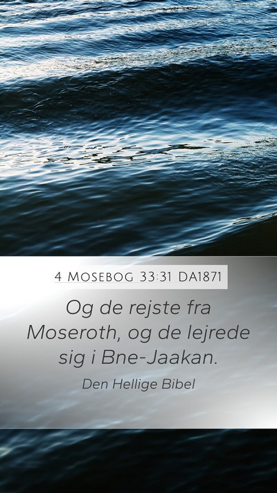 4 Mosebog 33:31 DA1871 Mobile Phone Wallpaper - Og de rejste fra Moseroth, og de lejrede sig i - Mobile Bible Verse Wallpaper