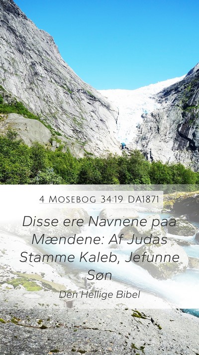 4 Mosebog 34:19 DA1871 Mobile Phone Wallpaper - Disse ere Navnene paa Mændene: Af Judas Stamme - Mobile Bible Verse Wallpaper