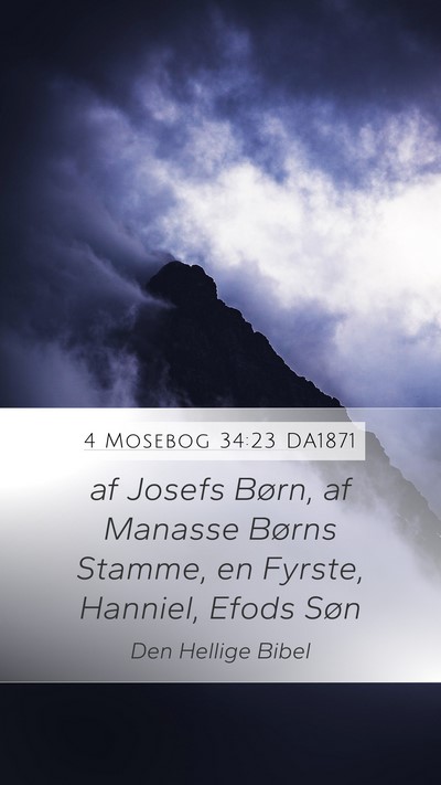 4 Mosebog 34:23 DA1871 Mobile Phone Wallpaper - af Josefs Børn, af Manasse Børns Stamme, en - Mobile Bible Verse Wallpaper