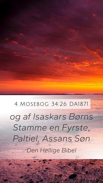 4 Mosebog 34:26 DA1871 Mobile Phone Wallpaper - og af Isaskars Børns Stamme en Fyrste, Paltiel, - Mobile Bible Verse Wallpaper
