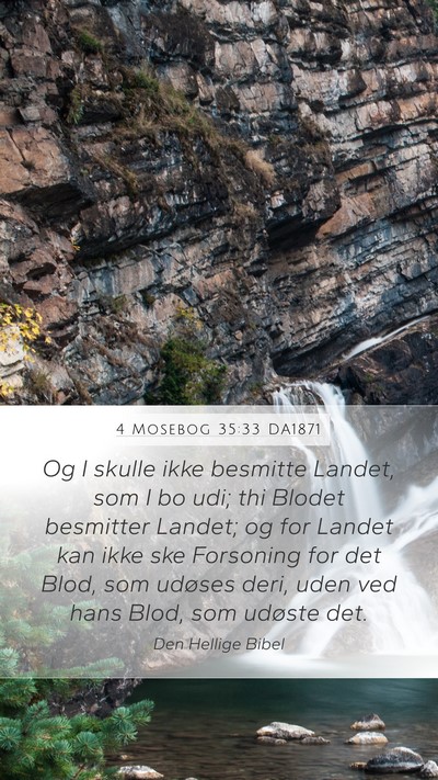 4 Mosebog 35:33 DA1871 Bible Verse Image