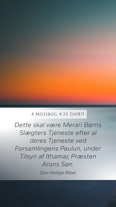 4 Mosebog 4:33 DA1871 Bible Verse Image