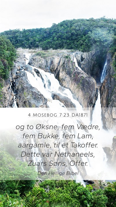 4 Mosebog 7:23 DA1871 Bible Verse Image