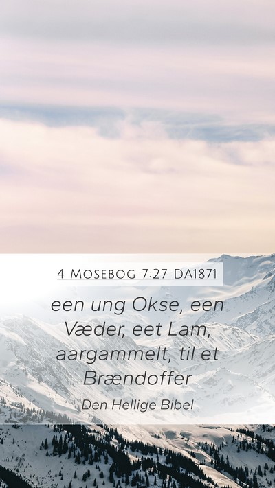 4 Mosebog 7:27 DA1871 Bible Verse Image