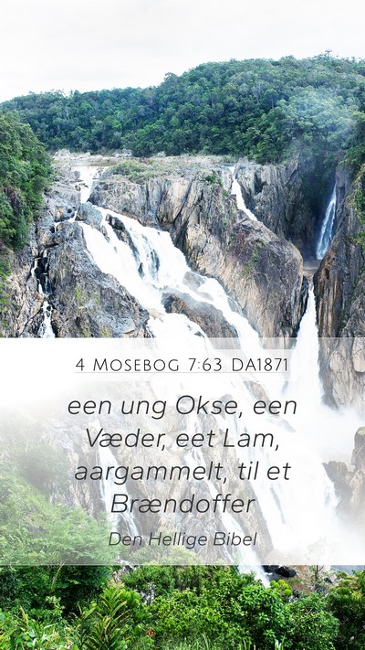 4 Mosebog 7:63 DA1871 Mobile Phone Wallpaper - een ung Okse, een Væder, eet Lam, aargammelt, - Mobile Bible Verse Wallpaper