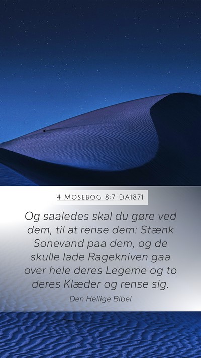 4 Mosebog 8:7 DA1871 Mobile Phone Wallpaper - Og saaledes skal du gøre ved dem, til at rense - Mobile Bible Verse Wallpaper