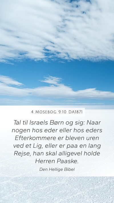 4 Mosebog 9:10 DA1871 Bible Verse Image