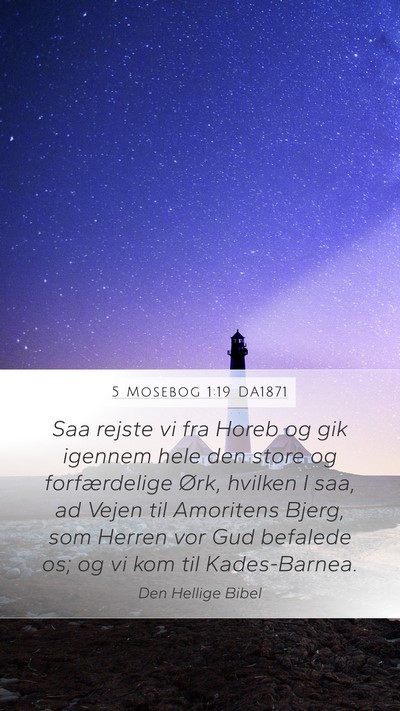 5 Mosebog 1:19 DA1871 Bible Verse Image