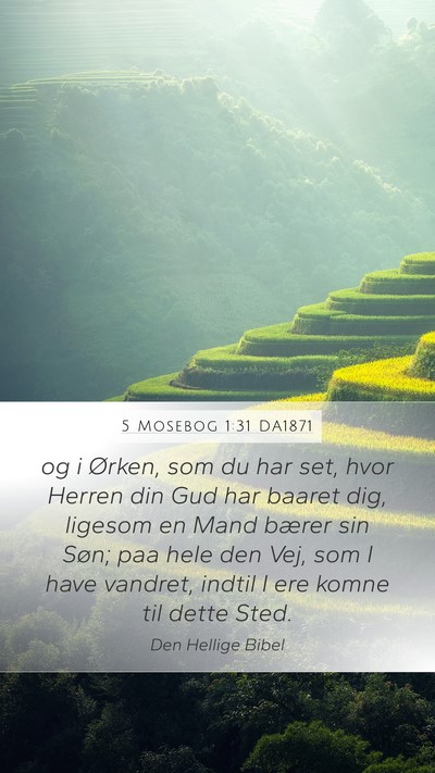 5 Mosebog 1:31 DA1871 Bible Verse Image