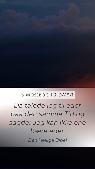 5 Mosebog 1:9 DA1871 Bible Verse Image
