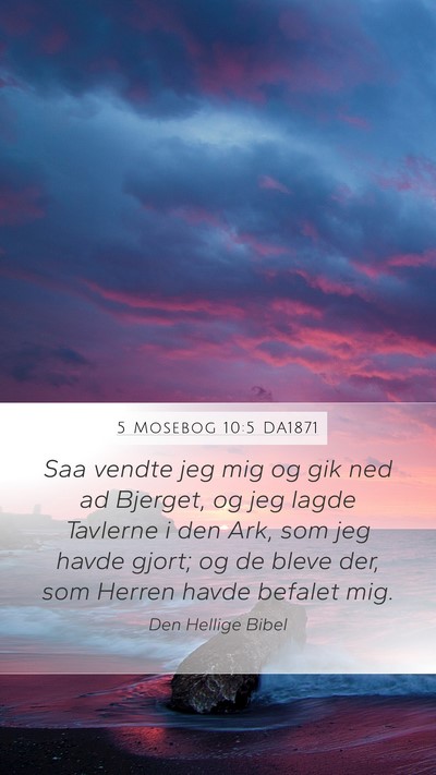 5 Mosebog 10:5 DA1871 Bible Verse Image