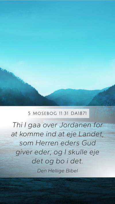 5 Mosebog 11:31 DA1871 Bible Verse Image
