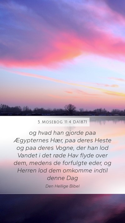 5 Mosebog 11:4 DA1871 Bible Verse Image