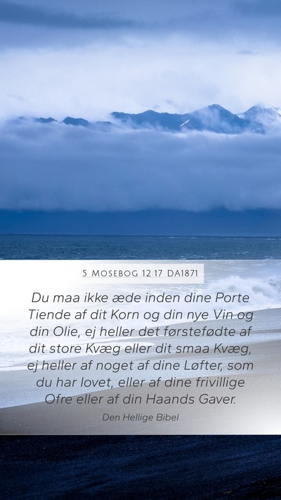 5 Mosebog 12:17 DA1871 Bible Verse Image
