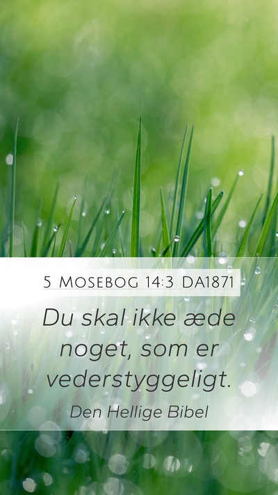 5 Mosebog 14:3 DA1871 Bible Verse Image