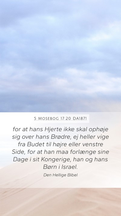 5 Mosebog 17:20 DA1871 Bible Verse Image
