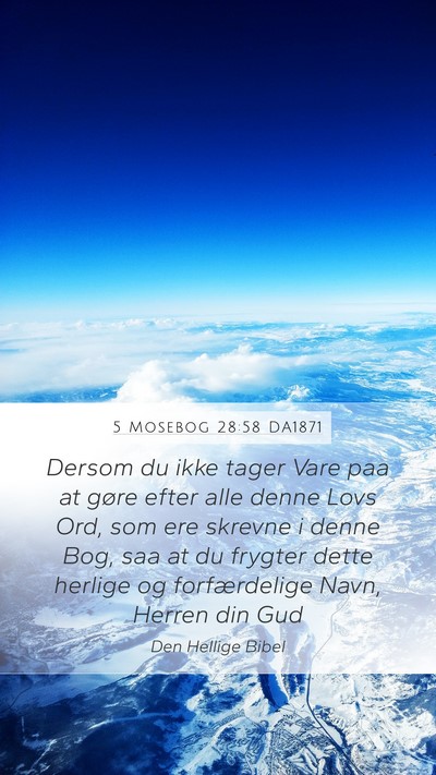 5 Mosebog 28:58 DA1871 Bible Verse Image