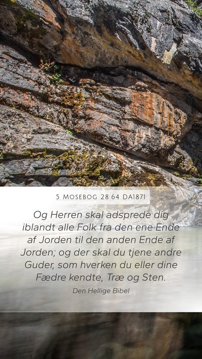 5 Mosebog 28:64 DA1871 Bible Verse Image