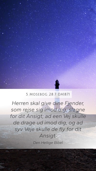 5 Mosebog 28:7 DA1871 Bible Verse Image