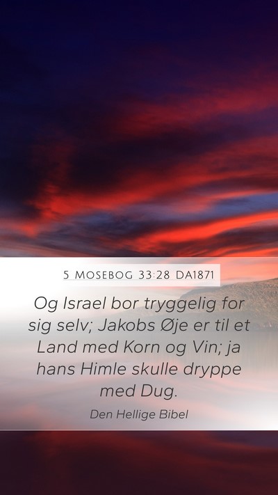 5 Mosebog 33:28 DA1871 Bible Verse Image