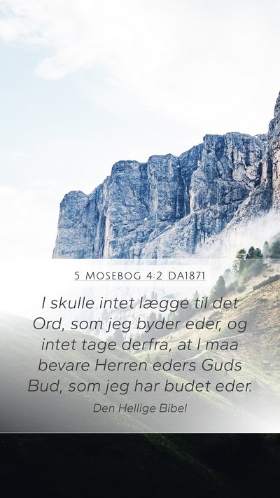 5 Mosebog 4:2 DA1871 Bible Verse Image