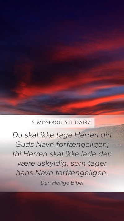 5 Mosebog 5:11 DA1871 Bible Verse Image
