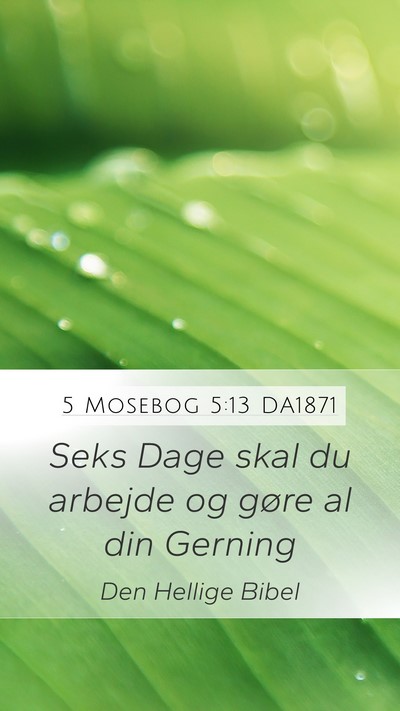 5 Mosebog 5:13 DA1871 Mobile Phone Wallpaper - Seks Dage skal du arbejde og gøre al din - Mobile Bible Verse Wallpaper