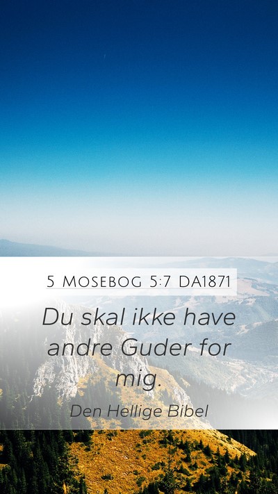 5 Mosebog 5:7 DA1871 Mobile Phone Wallpaper - Du skal ikke have andre Guder for - Mobile Bible Verse Wallpaper