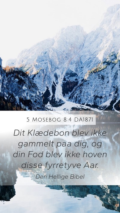 5 Mosebog 8:4 DA1871 Bible Verse Image
